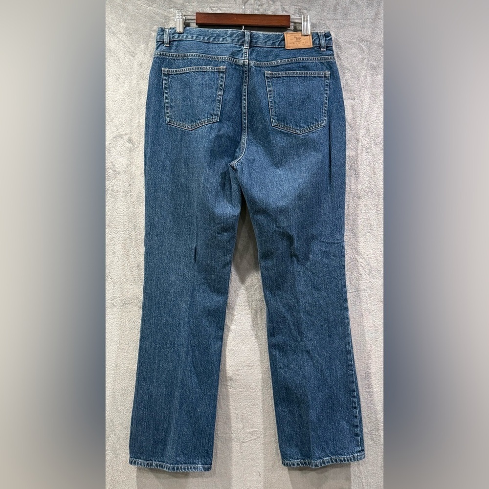 Vintage Ralph Lauren Jeans Women’s Size 12 Embroidered Pockets Wide Straight Leg - Picture 8 of 11